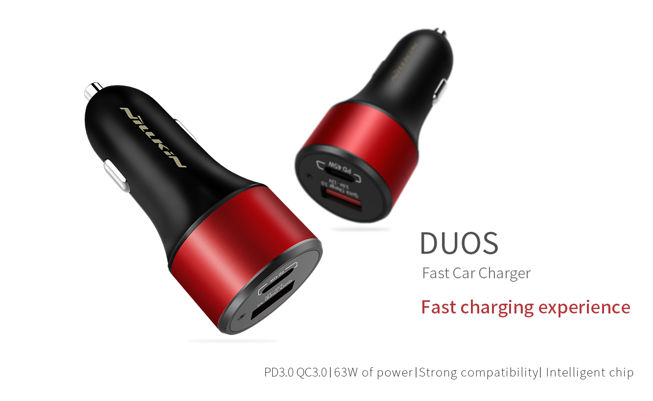 Fast Car Charger,[Apple MFi Certified]63W Dual Port USB C Car Charging  Adapter