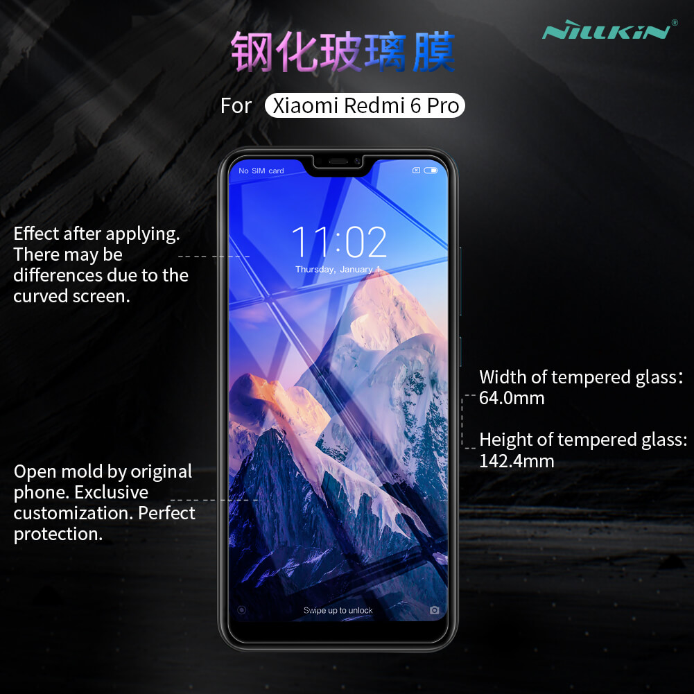 Nillkin Amazing H tempered glass screen protector for Xiaomi Redmi 6 Pro (Mi A2 Lite)