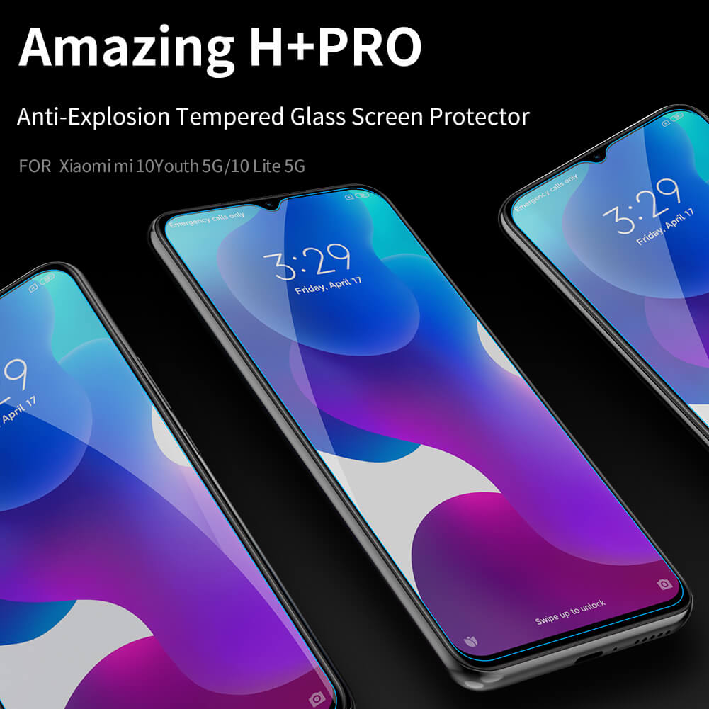 Nillkin Amazing H+ Pro tempered glass screen protector for Xiaomi Mi10  Youth (Mi 10 Lite 5G), Xiaomi Redmi 10X 5G, Xiaomi Redmi 10X Pro 5G