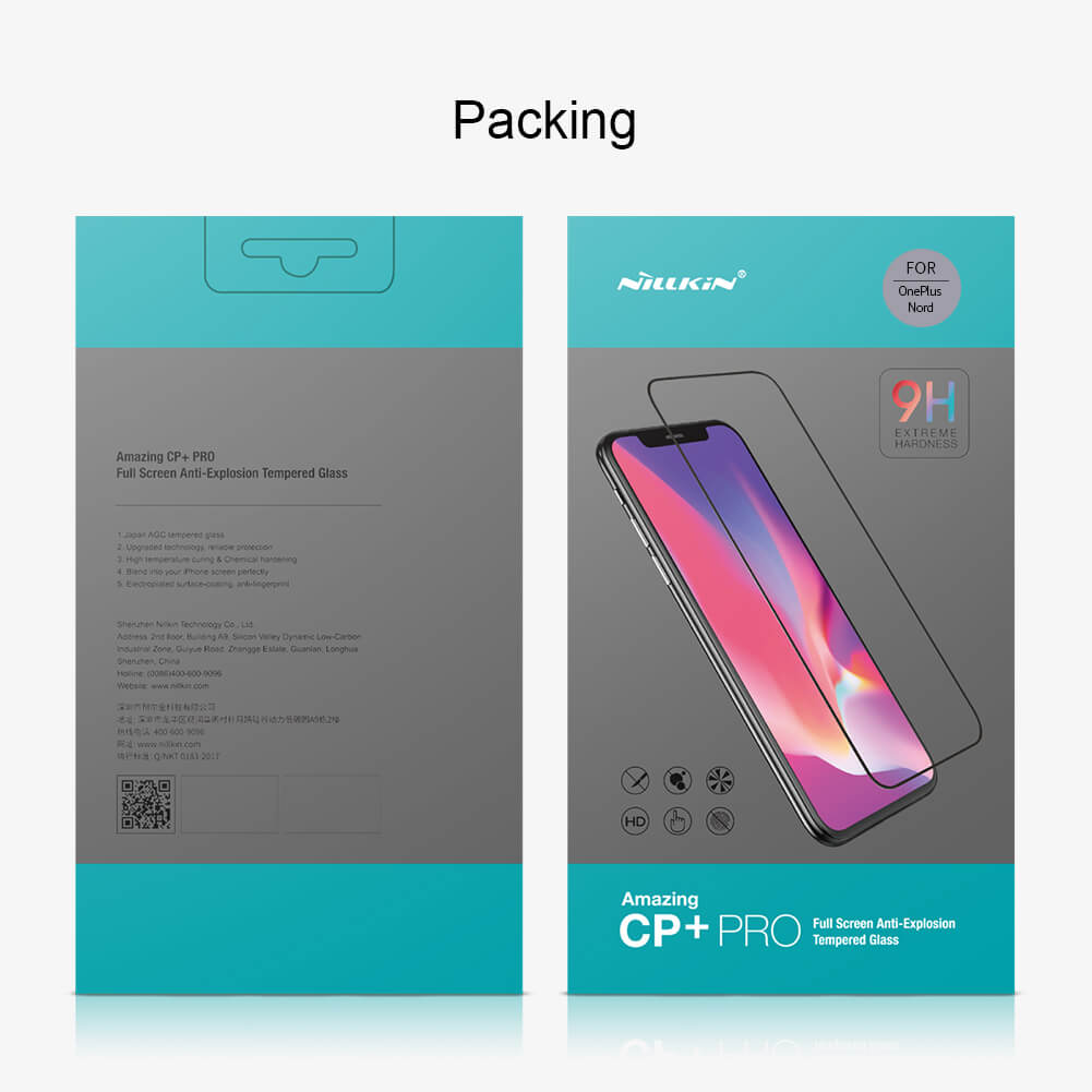 Nillkin Amazing CP+ Pro tempered glass screen protector for Oneplus Nord, Oneplus Nord CE 5G, OnePlus Nord 2 5G