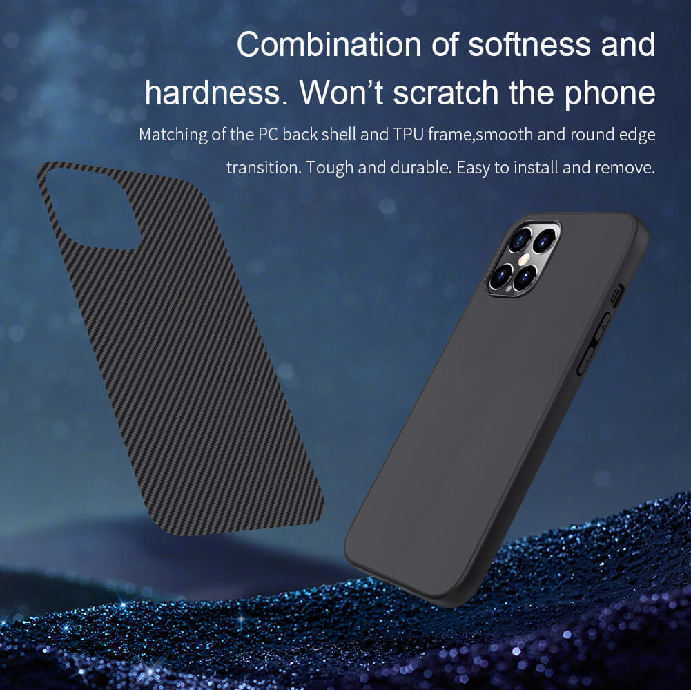 Nillkin Luxury Synthetic Fiber Bumper Case for iPhone 12 5.4