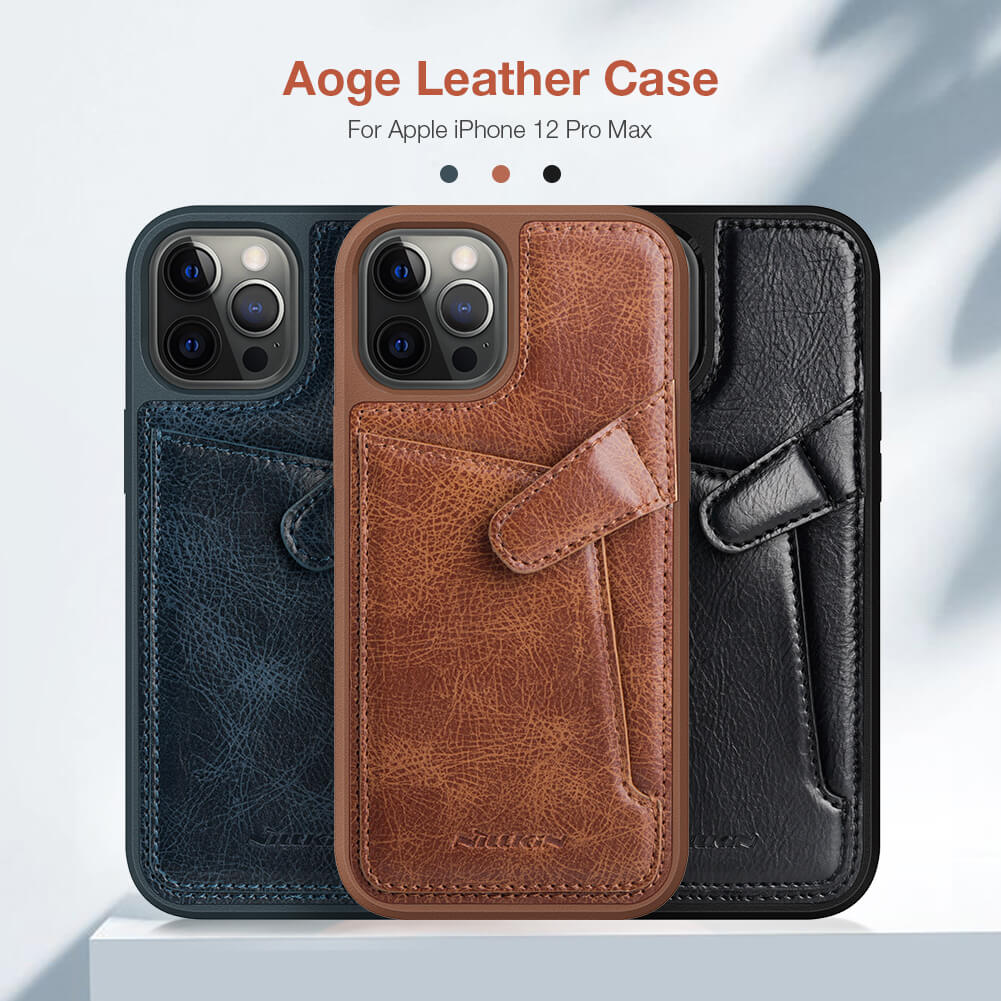 Bao da Nillkin Aoge Leather Cover cho Apple iPhone 12 Pro Max 6.7