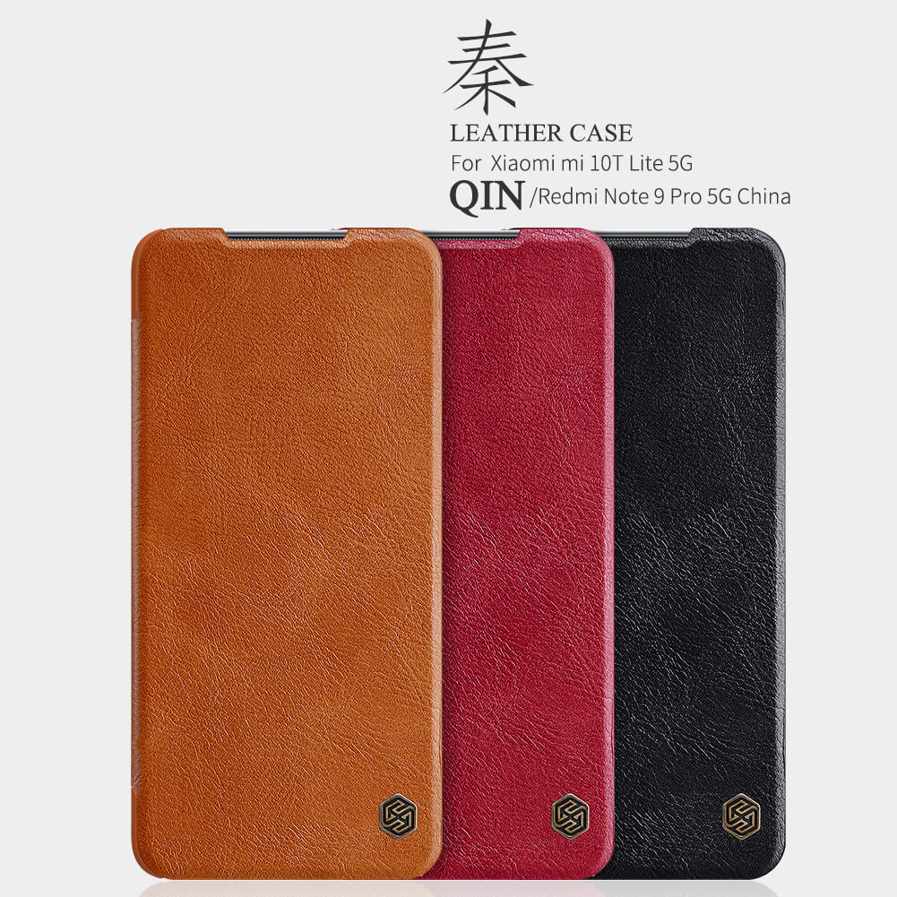Nillkin Qin Series Leather case for Xiaomi Mi10T Lite 5G, Xiaomi Redmi Note 9 Pro 5G (China), Mi10i 5G