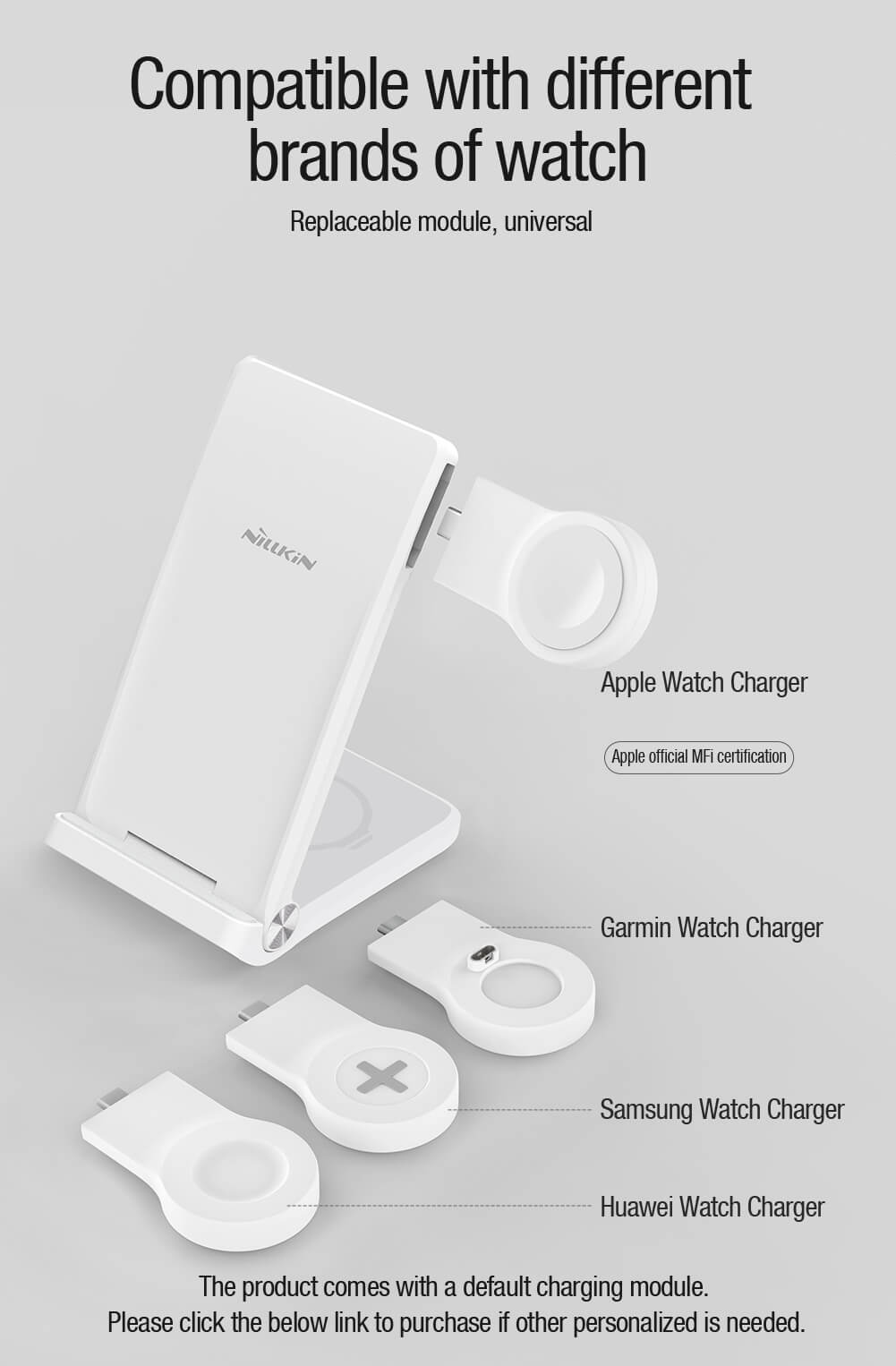 Nillkin Powertrio 3-in-1 MagSafe Kabelloses Ladegerät mit Samsung  Smartwatch-Ladegerät