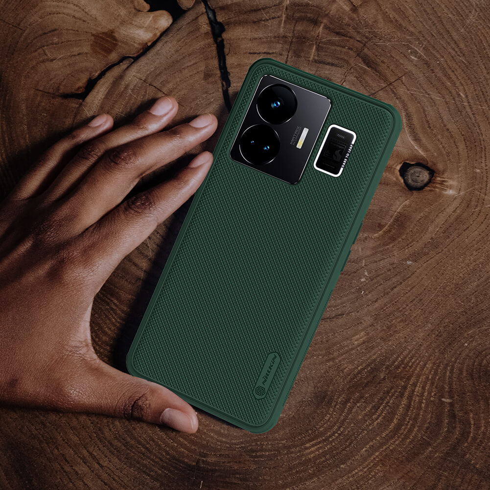Cover GOKEN Per Realme GT3 / GT Neo 5 5G – Custodia In TPU Con Effetto Pelle E Fibra Di Carbonio, Antiurto, Antiscivolo, Colore Nero