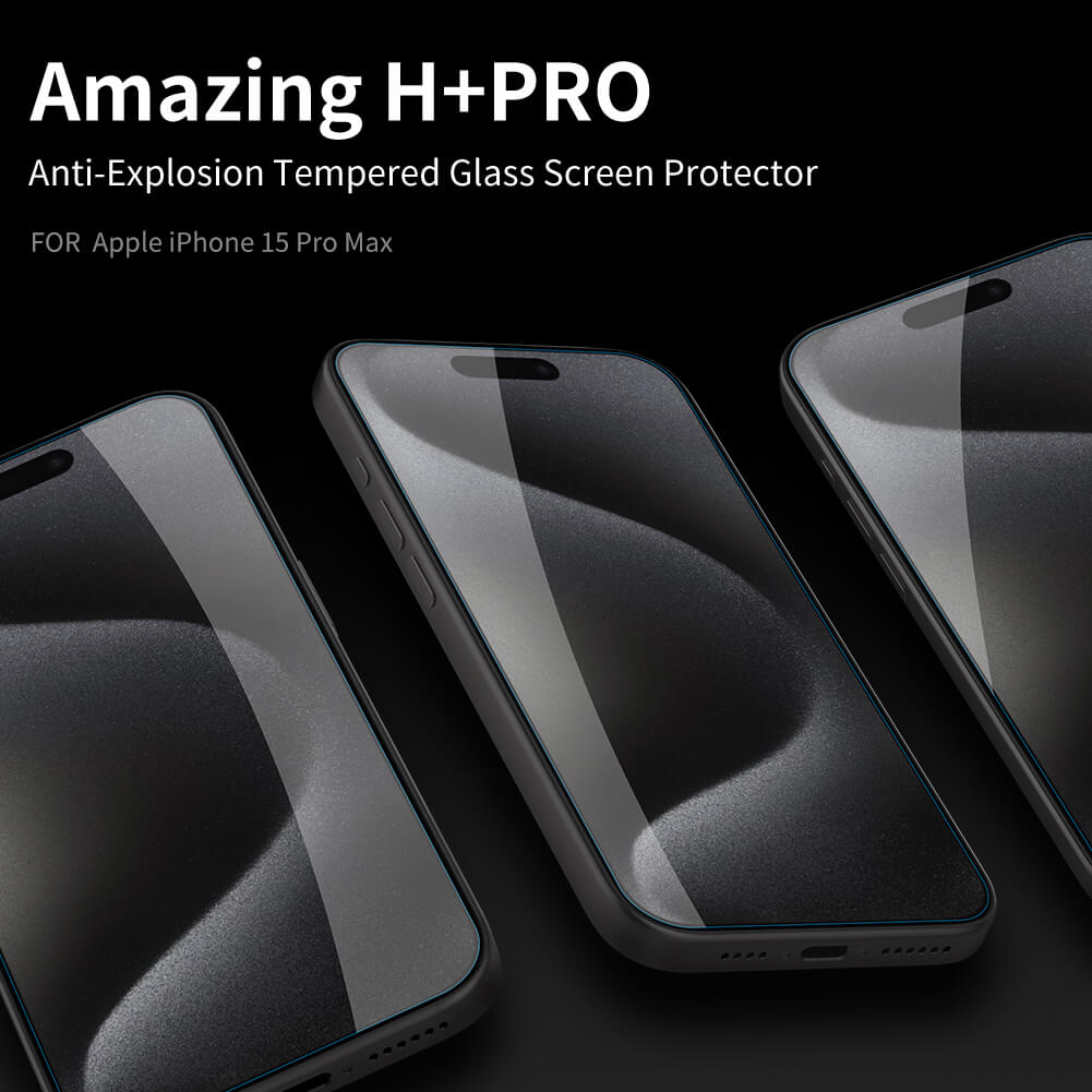 Nillkin Amazing H+ Pro tempered glass screen protector for Apple iPhone 15  Pro Max 6.7 (2023)