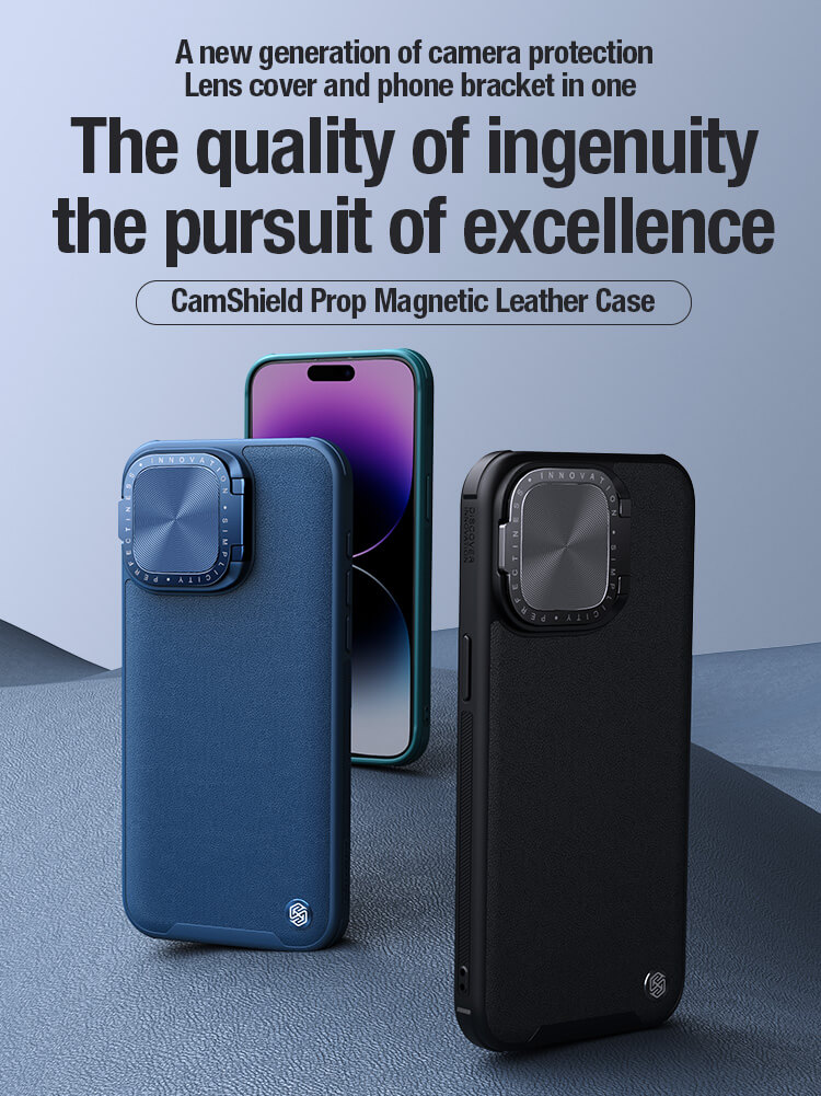 Nillkin Camshield Prop Leather Magnetic Camera protective cover case for  Apple iPhone 15 Pro Max