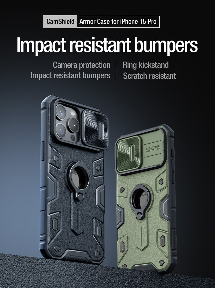 Nillkin CamShield Armor case for Apple iPhone 15 Pro 6.1 (2023) (with LOGO cutout)