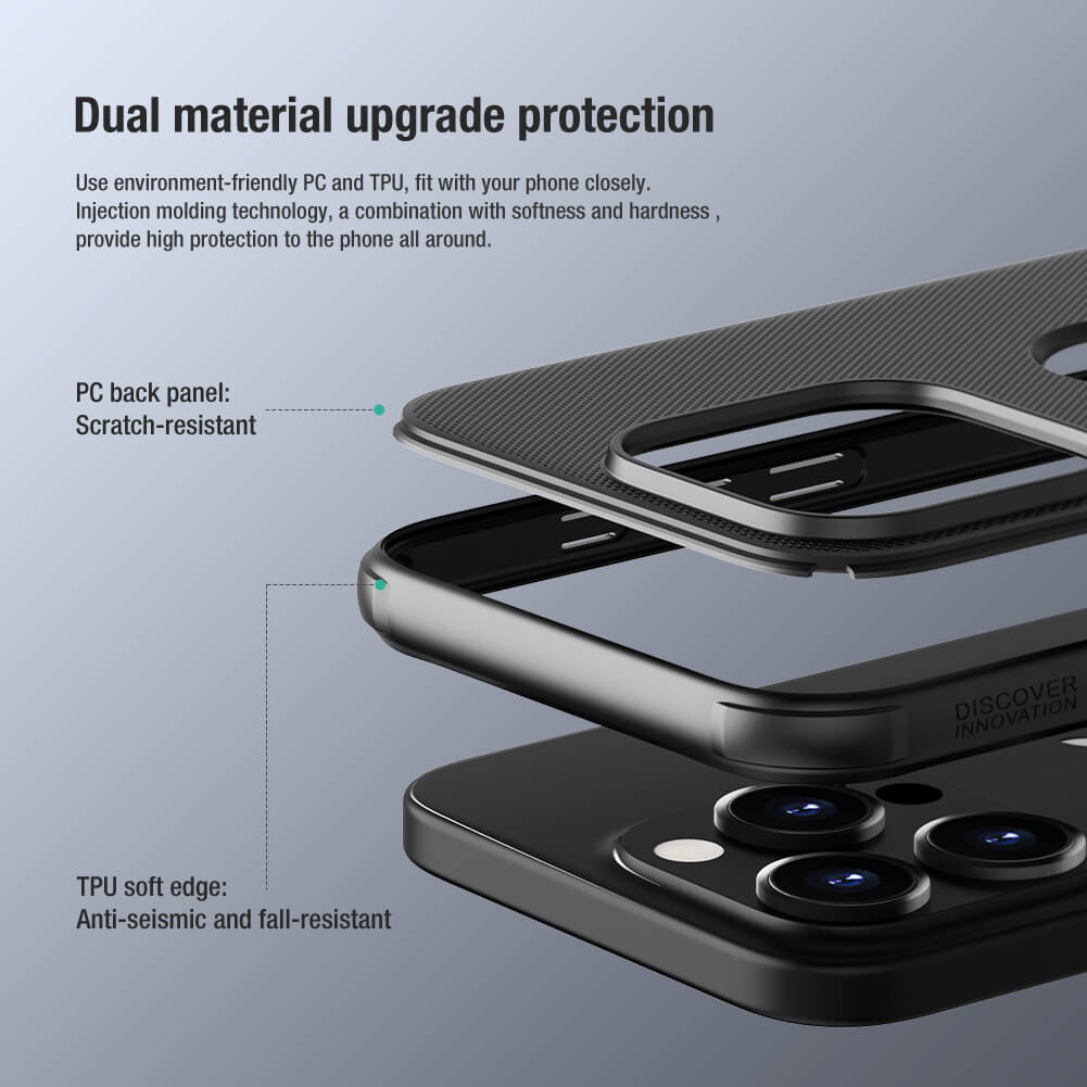Nillkin Super Frosted Shield Pro Matte cover case for Apple iPhone 15 Pro Max 6.7 (2023) (with LOGO cutout)