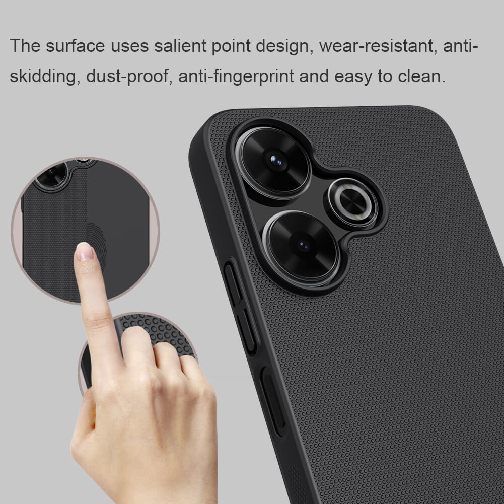 Nillkin Super Frosted Shield Matte cover case for Xiaomi Redmi Note 13R 5G, Xiaomi Redmi 13 4G, Xiaomi Poco M6 4G