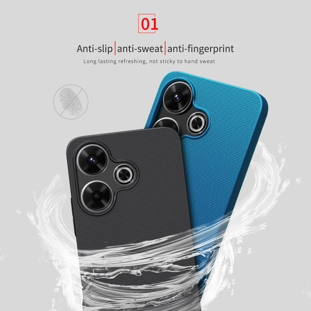 Nillkin Super Frosted Shield Matte cover case for Xiaomi Redmi Note 13R 5G, Xiaomi Redmi 13 4G, Xiaomi Poco M6 4G