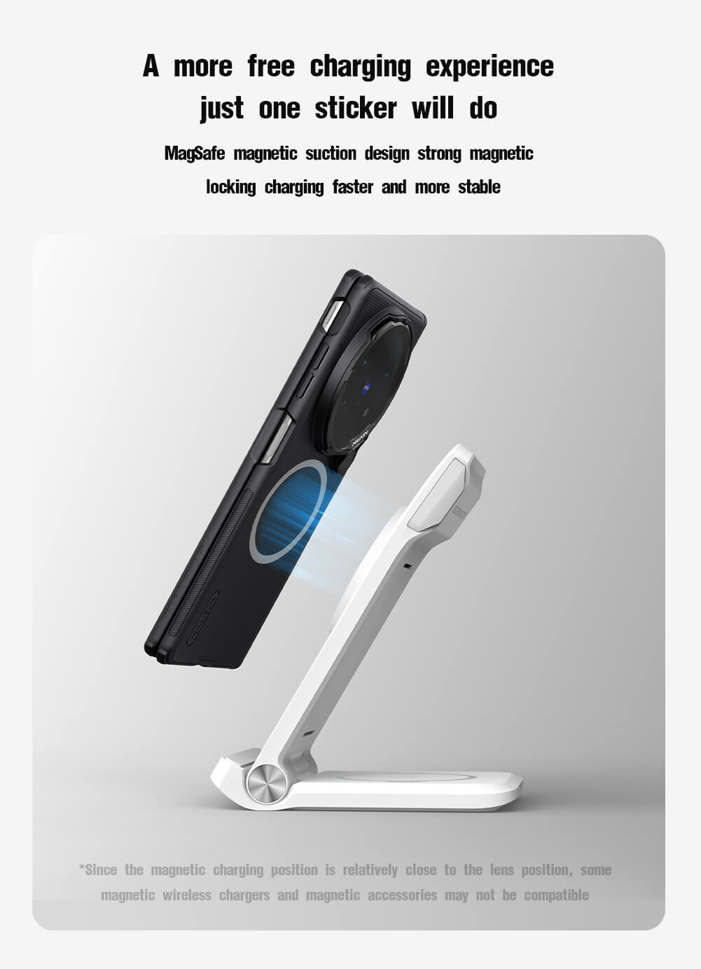 Nillkin Frosted shield Prop Magnetic MagSafe Camera protective cover case for Vivo X Fold 5 (Vivo X Fold5) (Transparent Lens Guard Version)